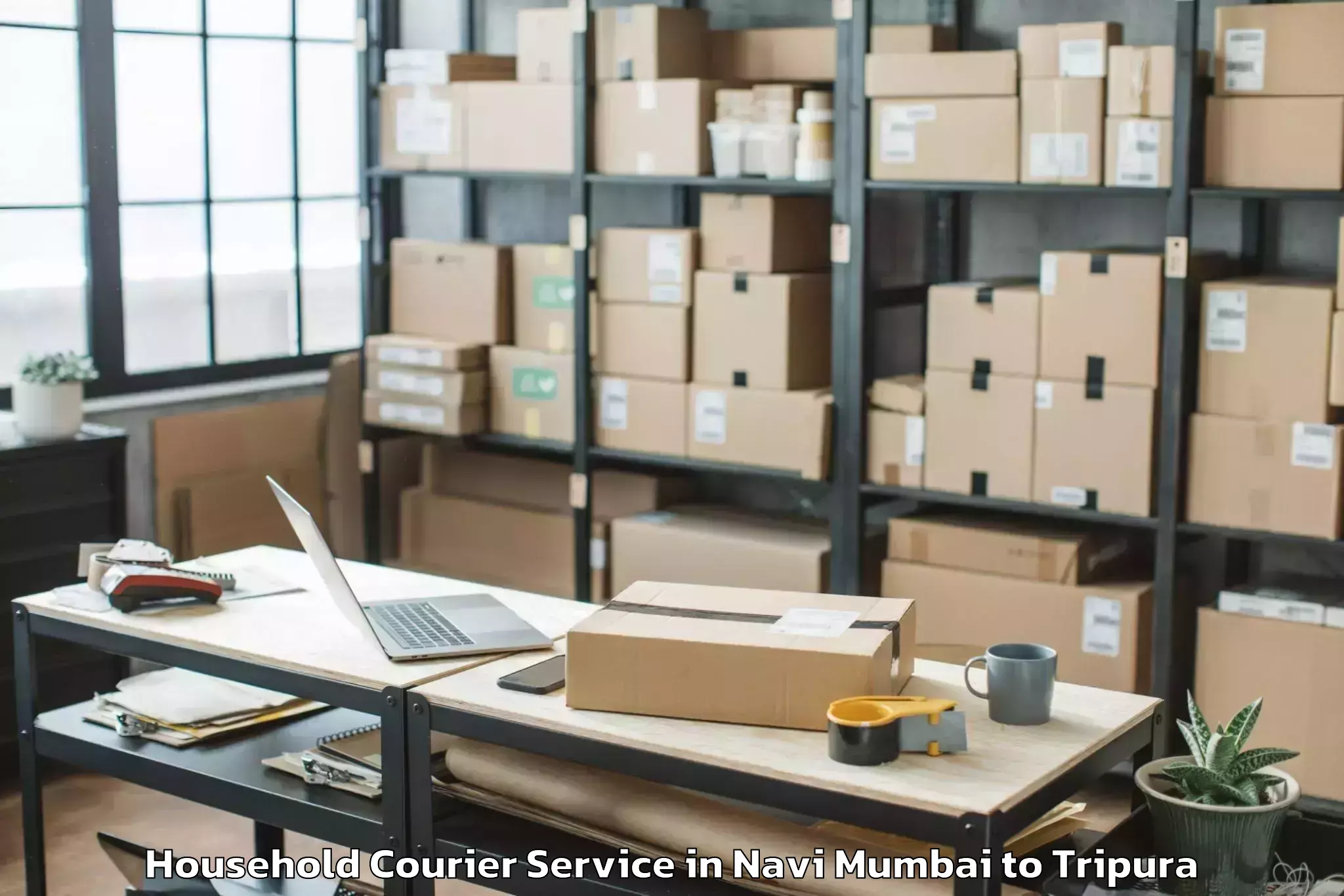 Efficient Navi Mumbai to Aambasa Household Courier